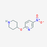 5-nitro-2-(4-piperidinyloxy)Pyridine结构式