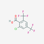 2-Chloro-4,6-bis(trifluoromethyl)benzoic acid结构式