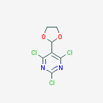 Structure of 2,4,6-trichloro-5-(1,3-dioxolan-2-yl)pyrimidine