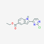 Ethyl 2-(2-chloropyrimidin-4-yl)-1H-indole-5-carboxylate结构式