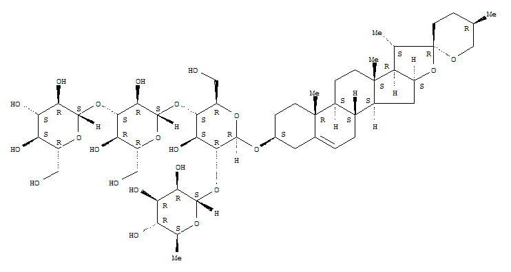Structure of glucopyranosyl-(1-3)-deltonin