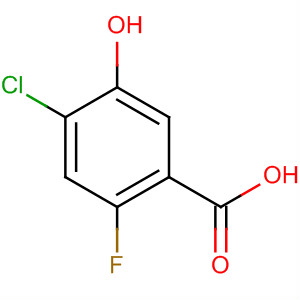 Structure of Benzoic acid, 4-chloro-2-fluoro-5-hydroxy-