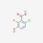 6-chloro-2-fluoro-3-hydroxybenzoic Acid结构式