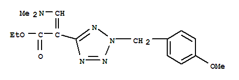 Structure of 3-DIMETHYLAMINO-2-[2-(4-METHOXY-BENZYL)-2H-TETRAZOL-5-YL]-ACRYLIC ACID ETHYL ESTER