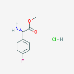 Benzeneacetic acid, a-amino-4-fluoro-, methyl ester, hydrochloride , (S)-结构式