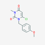 Structure of 6-CHLORO-1-[(4-METHOXYPHENYL)METHYL]-3-METHYL-2,4(1H,3H)-PYRIMIDINEDIONE