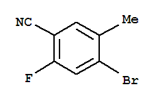 Structure of 4-BROMO-2-FLUORO-5-METHYLBENZONITRILE