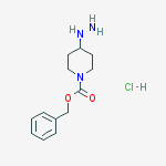 Structure of Benzyl 4-hydrazinylpiperidine-1-carboxylate hydrochloride