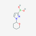1-(tetrahydro-2H-pyran-2-yl)-1H-pyrazol-3-ylboronic acid结构式