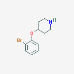 4-(2-Bromophenoxy)piperidine结构式