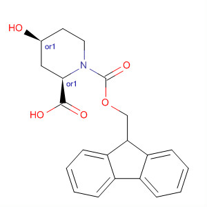 Structure of (2R,4S)-FMOC-4-HYDROXYPIPERIDINE-2-CARBOXYLIC ACID