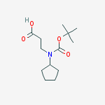 N-(tert-butoxycarbonyl)-N-cyclopentyl-beta-alanine结构式