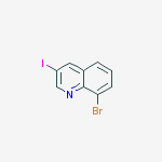 Structure of 8-Bromo-3-iodoquinoline