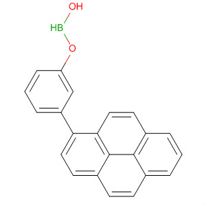 Structure of Boronic acid, B-[3-(1-pyrenyl)phenyl]-