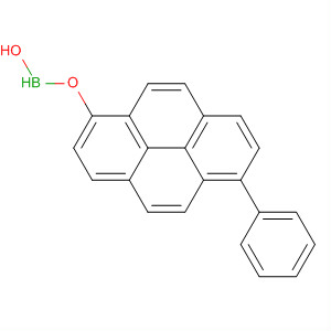Structure of Boronic acid, B-(6-phenyl-1-pyrenyl)-