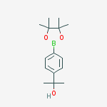 Structure of 2-(4-(4,4,5,5-tetramethyl-1,3,2-dioxaborolan-2-yl)phenyl)propan-2-ol
