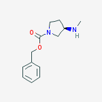 benzyl (3R)-3-(methylamino)pyrrolidine-1-carboxylate结构式