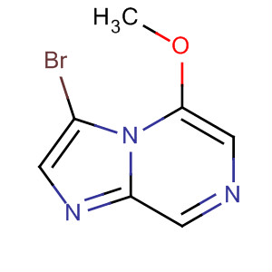 Structure of Imidazo[1,2-a]pyrazine, 3-bromo-5-methoxy-