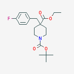 Structure of ETHYL N-BOC-4-(4-FLUOROBENZYL)PIPERIDINE-4-CARBOXYLATE