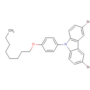 Structure of 9H-Carbazole, 3,6-dibromo-9-[4-(octyloxy)phenyl]-