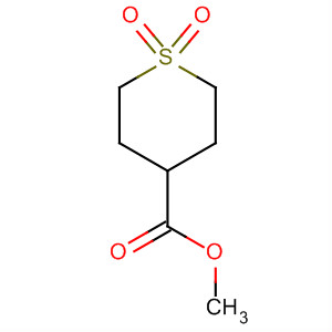 Structure of 2H-Thiopyran-4-carboxylic acid, tetrahydro-, methyl ester, 1,1-dioxide