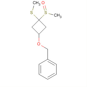 Structure of Benzene, [[3-(methylsulfinyl)-3-(methylthio)cyclobutoxy]methyl]-