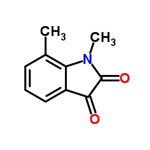 1,7 - 二甲基 - 1H - 吲哚 - 2,3 - 二酮结构式