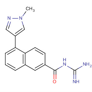 Structure of 2-Naphthalenecarboxamide,N-(aminoiminomethyl)-5-(1-methyl-1H-pyrazol-4-yl)-