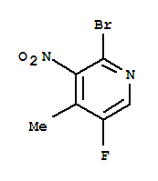 Structure of 2-BROMO-5-FLUORO-3-NITRO-4-PICOLINE