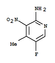 2-氨基-3-硝基-5-氟吡啶结构式