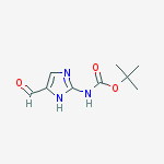 Structure of Carbamic acid, N-(5-formyl-1H-imidazol-2-yl)-, 1,1-dimethylethyl ester