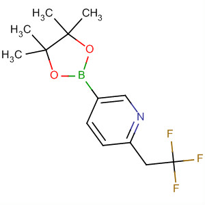 Pyridine,5-(4,4,5,5-tetramethyl-1,3,2-dioxaborolan-2-yl)-2-(2,2,2-trifluoroethyl)-结构式