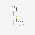 9h-purine, 6-(benzylthio)-9-methyl-结构式
