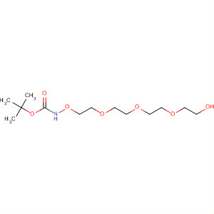 Structure of 3,6,9,12-Tetraoxa-2-azatetradecanoic acid, 14-hydroxy-,1,1-dimethylethyl ester