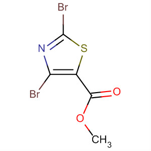 Structure of 5-Thiazolecarboxylic acid, 2,4-dibromo-, methyl ester
