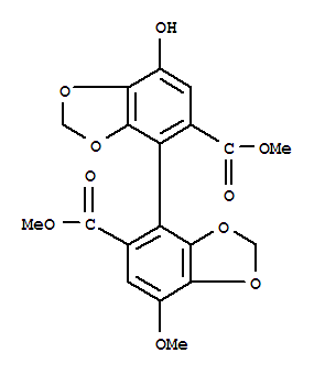 Structure of 7-hydroxy-7-methoxy-4,4-bis(1,3-benzodioxole)-5,5-dicarboxylic acid dimethyl ester