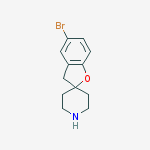 Structure of 5-bromo-2,3-dihydro-spiro[benzofuran-2(3H),4'-piperidine]