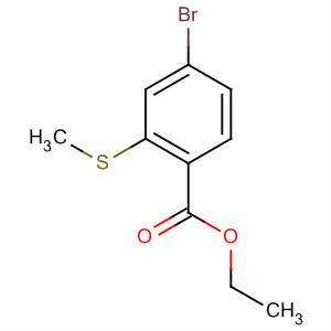 Structure of Benzoic acid, 4-bromo-2-(methylthio)-, ethyl ester