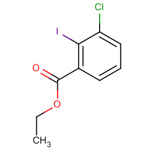 Structure of Benzoic acid, 3-chloro-2-iodo-, ethyl ester