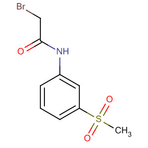 Structure of Acetamide, 2-bromo-N-[3-(methylsulfonyl)phenyl]-