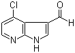 Structure of 1H-Pyrrolo[2,3-b]pyridine-3-carboxaldehyde, 4-chloro-