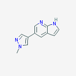Structure of 5-(1-methyl-1H-pyrazol-4-yl)-1H-pyrrolo[2,3-b]pyridine