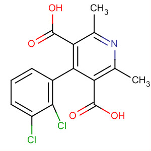 Structure of 3,5-Pyridinedicarboxylic acid, 4-(2,3-dichlorophenyl)-2,6-dimethyl-