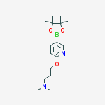 Dimethyl-{3-[5-(4,4,5,5-tetramethyl-[1,3,2]dioxaborolan-2-yl)-pyridin-2-yloxy]-propyl}-amine结构式