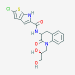 Structure of 2-Chloro-N-[1-[(2R)-2,3-dihydroxypropyl]-1,2,3,4-tetrahydro-2-oxo-3-quinolinyl]-6H-thieno[2,3-b]pyrrole-5-carboxamide
