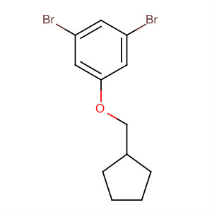 Structure of Benzene, 1,3-dibromo-5-(cyclopentylmethoxy)-
