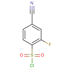 Benzenesulfonyl chloride, 4-cyano-2-fluoro-结构式