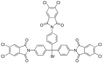 4,4,4-三(4,5-二氯邻苯二甲酰亚胺苯基)甲基溴结构式