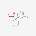 Structure of 4-(3-fluorophenyl)oxane-4-carboxylic acid