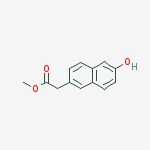 Structure of 6-HYDROXY-2-NAPHTHALENEACETIC ACID METHYL ESTER